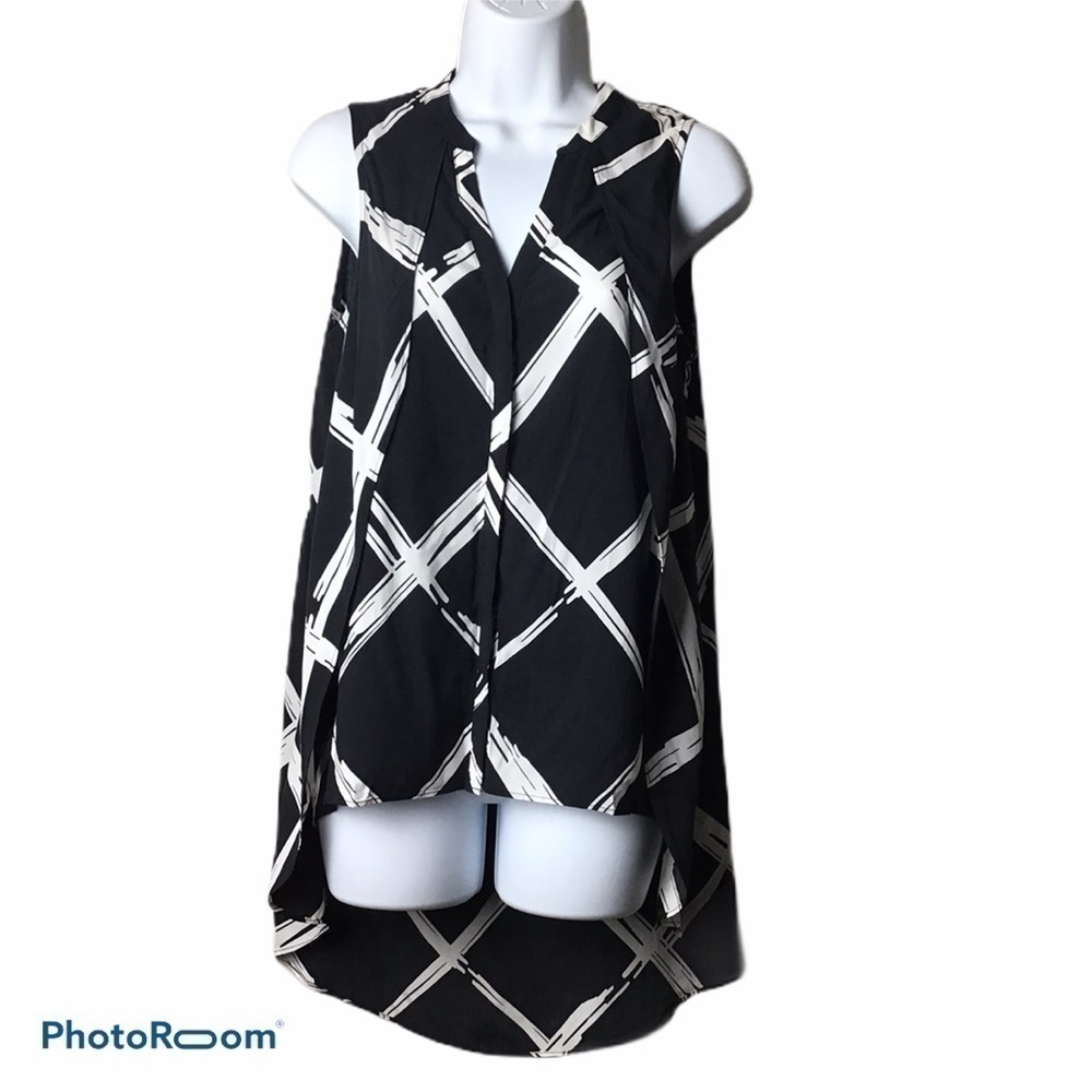 KAARI Blue Button Down Sleeveless Top
